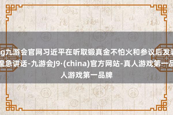 ag九游会官网习近平在听取锻真金不怕火和参议后发表了遑急讲话-九游会J9·(china)官方网站-真人游戏第一品牌