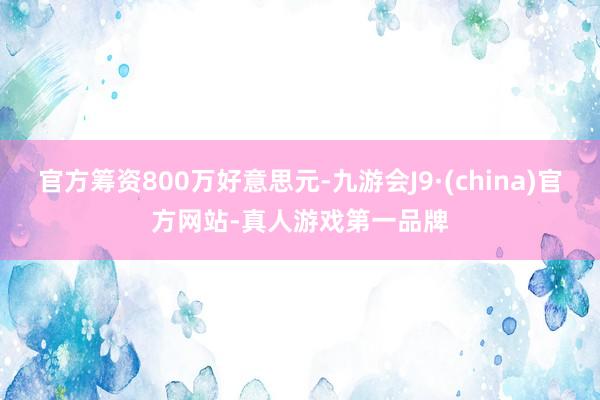 官方筹资800万好意思元-九游会J9·(china)官方网站-真人游戏第一品牌